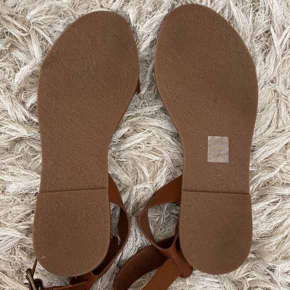 Madewell Broadwalk Brown Leather Ankle Strap Sandals size 8.5 - Picture 9 of 11